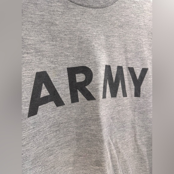 Gray Army Cotton Long Sleeve PT Shirt - Picture 2 of 6